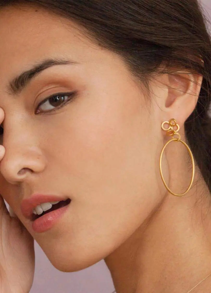 Angel Hoops Golden Earrings